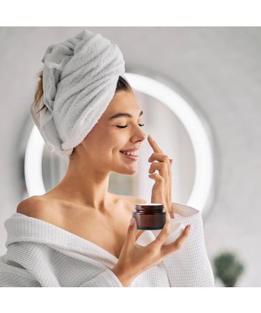 6 Pack 20ml Refillable Cream Containers - Brown Glass Cosmetic Pots with Lid & Liner for Ointments & Travel - Buy Online on GoSupps.com