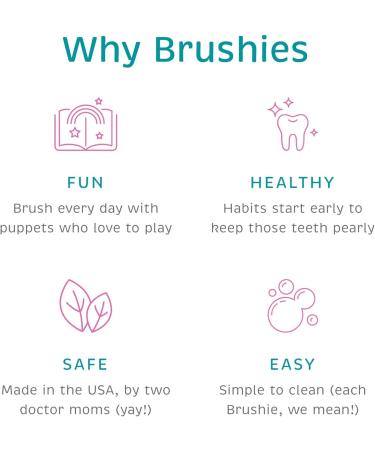 The Brushies Toothbrush for Babies & Toddlers - Pink | International Shipping Available - Buy Online on GoSupps.com