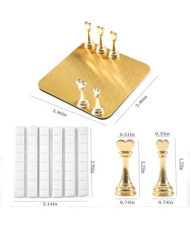 lootaan Nail Holder for Painting Nails Heart Nail Stand for Press ons / Nail Display / Nail Practice with Reusable Adhesive Putty Nail Tech Must Haves Nail Supplies (Gold) - Buy Online on GoSupps.com