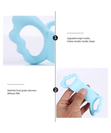 Buy TOYANDONA Baby Bottle Handles - Silicone Feeding Bottle Holder (6cm Blue) | International Shipping Available - Buy Online on GoSupps.com