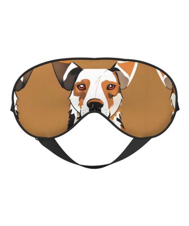 Cute Animal Farm Dog Print Double-Sided Eye Mask Soft and Light Blocking for Enhancing Sleep Quality