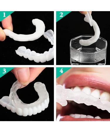 2 Pairs Fake Tooth Veneers - Instant Teeth Whitening Set for Men & Women | Convenient Plug-in Dentures - Buy Online on GoSupps.com