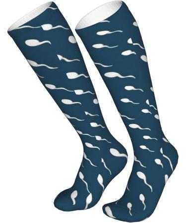 Buy Compression Socks for Men & Women - 15-20 mmHg Support for Running & Cycling - Swimming Sperm Design - Buy Online on GoSupps.com