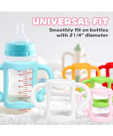 6 Pack Silicone Baby Bottle Handles - BPA-Free Narrow Sippy Bottle Handles for Teaching Babies to Hold Their Own Bottle - Muti-Colors - Buy Online on GoSupps.com