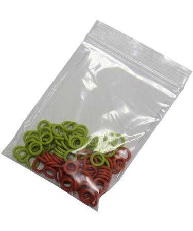 100 Pack Soft Stitch Ring Markers - Small Size for Needle Sizes 0-8 - Orange & Yellow - Knitting/Crochet - Buy Online on GoSupps.com