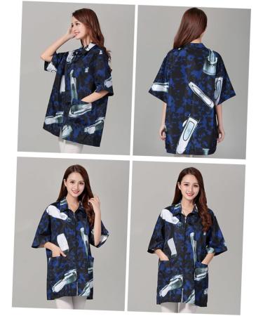 Beavorty 1pc Work Clothes hairstyling Work Smock Hairstylist Work Smock spa Work Smock Cosmetology Uniform Hair Stylist Smocks Salon Work Smock Grooming Apron Fabric Short Sleeve Shawl - Buy Online on GoSupps.com