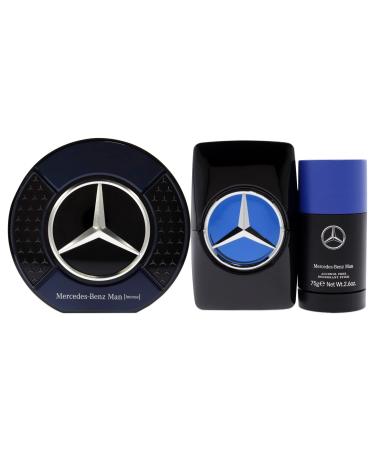 Mercedes-Benz Intense Gift Set Perfumes for Men - Includes 2.7 oz Eau de Toilette Spray and 2.6 oz Deodorant Stick - Woody Scent - Opens with Notes of Pear - Evokes Power and Sensuality - 2 pc