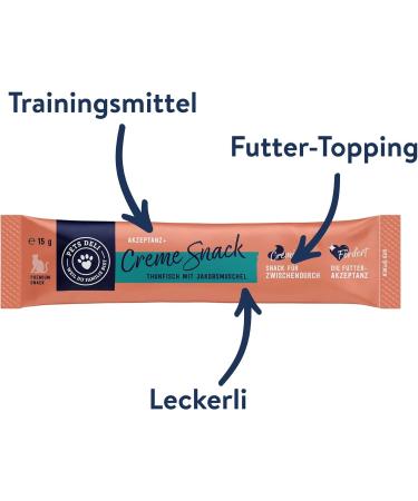 Pets Deli Sugar-Free & Gluten-Free Cream Snack for Cats - Tuna & Scallops | 8x90g Pack - Buy Online on GoSupps.com