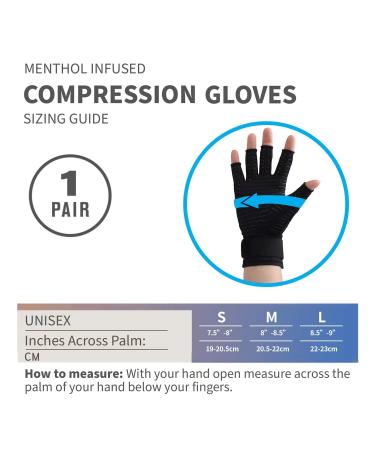 Compression Arthritis Gloves with Strap - Best Open Finger Hand Wrist Support for Rheumatoid Arthritis Carpal Tunnel & Tendonitis - Large Hand Pain Relief & Daily Healing - Buy Online on GoSupps.com