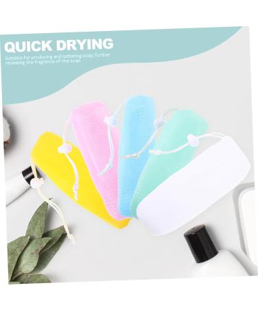 NOLITOY 5pcs Scrubbing Net Exfoliator Sponges Soap Sack Bar Soap Pouch Soap Bar Pouch Soap Mesh Holder 15*6cm As Shown - Buy Online on GoSupps.com