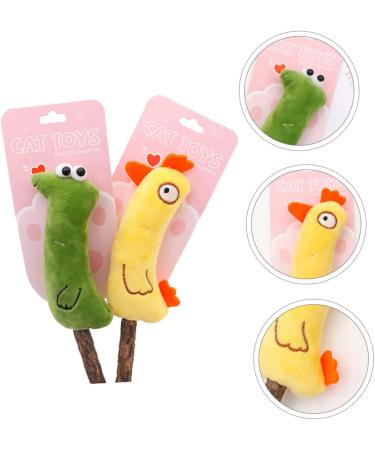 POPETPOP 2pcs Cat Teething Stick Indoor Playset Cat Dental Care Cat Grinding Teeth Rod Cat Cartoon - Buy Online on GoSupps.com