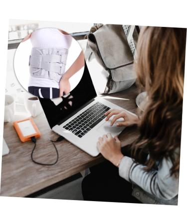 FRCOLOR Support Breathable Waist Supporter Lumbar Support Braces Support Gym for Lower Lumbar Strap Lifting Men and Women Toothpaste Holder Steel Plate S 1