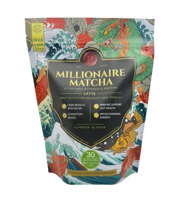 K* PAX Millionaire Matcha Latte Powder for Focus & Mitochondrial Energy Ceremonial Grade | Keto | Dairy-Free 30 Servings