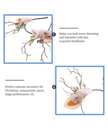 Shop Lurrose Christmas Headband - Flower Antlers & Reindeer Hairbands for Parties | Perfect Holiday Photo Prop - Buy Online on GoSupps.com