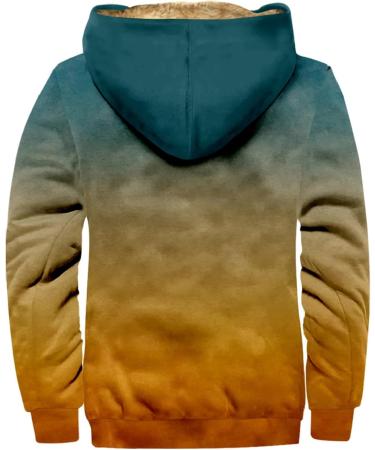 Shop Hanxiulin Oversized Fleece Jacket for Men | Plush Hoodie & Warm Bomber Coat | Winter Outerwear in XL Orange - Buy Online on GoSupps.com