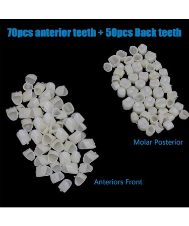 Dental Temporary Tooth Caps 120 Pcs - Front Anterior & Molar Posterior Veneers with Repair Thermal Beads - Ideal for Missing or Broken Teeth - Buy Online on GoSupps.com