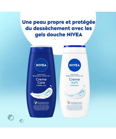 NIVEA Cr me de douche Soin (1 x 500 ml) enrichie l Huile de p pin de Raison & Amande douce Soin corps hydratant qui nettoie respecte et renforce le microbiome pour peaux s ches - Buy Online on GoSupps.com