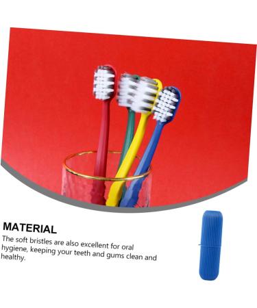 Fomiyes Travel Toothbrush Covers - 8 Pack Durable Blue Holder for Adults Brightening Toothpaste & Brush Protection - Buy Online on GoSupps.com