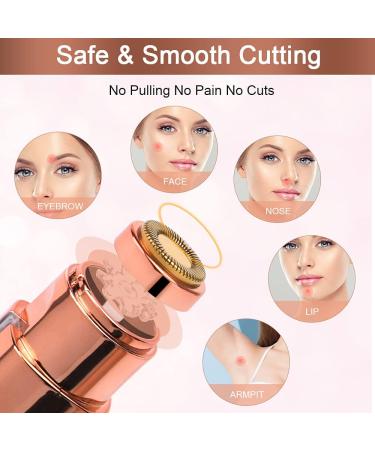 URAQT Facial Hair Remover for Women - 2 in 1 Rechargeable & Waterproof Lady Shaver for Face, Eyebrows, Lips, Nose - Painless Hair Removal Tool - Buy Online on GoSupps.com