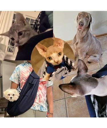 Cuby Adjustable Sling Pet Carrier for Dogs & Cats - Travel Bag with Buckles Dark Blue Single Shoulder Design - Buy Online on GoSupps.com