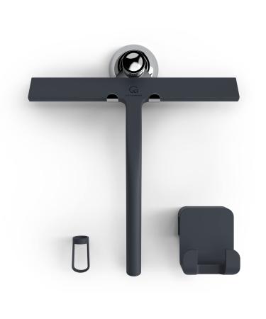 GTEWERK Shower Squeegee for Glass Doors, Rubber Window Squeegee, Small Squeegee for Shower Glass Door, Shower Glass Cleaner, Glass Shower Door Cleaner, Squeegee for Window Cleaning - Black - 9 Inch 9 Inches Black - Buy Online on GoSupps.com