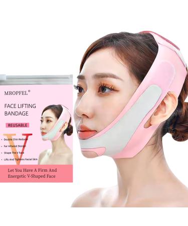 MROPFEL Reusable Chin Strap-Double Chin Reducer Adjustable High Elasticity Chin Mask  Breathable Face Lifting Strap- Face Belt