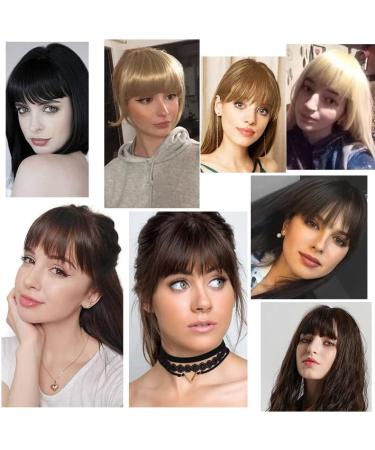 Bangs Hair Clip Synthetic Clip in Hair Bangs Extension French Bang Hairpiece Clip in Thick Natural Full Front Neat Bangs with Temple for Women Girls Bangs Clip in Hair (Color : 006 Size : 15cm) 15cm 006 - Buy Online on GoSupps.com