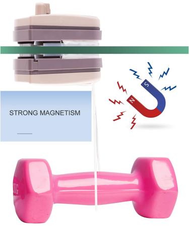 LTLJX Magnetic Window Cleaner Double Sided Glass Cleaner Home Adjustable Magnet Glass Surface Wiper Brush Plastic Cleaning Tool for Glass High Windows 5-35mm Brown - Buy Online on GoSupps.com