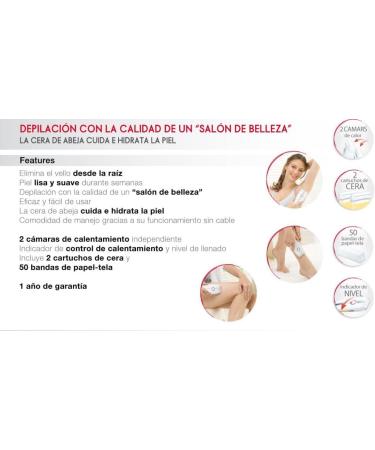 ELLE by Beurer HLE 40 Warmwachs Haarentferner Effiziente Haarentfernung in Wei -Silber | Internationaler Versand verf gbar - Buy Online on GoSupps.com