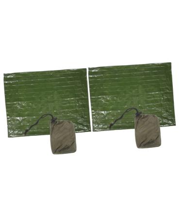 Clispeed 2 sentences first aid ceiling camping ceiling outdoor ceilings Light blankets Emergency survival blanket Emergency thermal emergency ceiling PE-aluminum foil foldable greenx2stk 210x130cmx2pcs