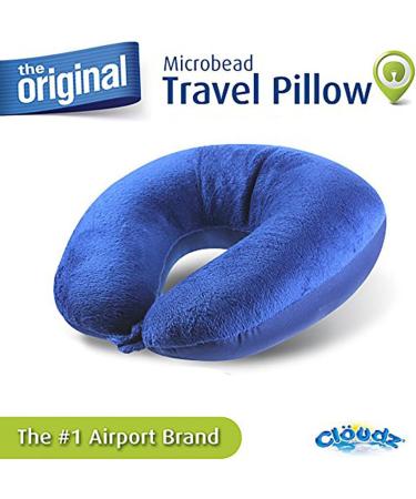 Cloudz Microbead Travel Neck Pillow - Blue | Comfortable & Supportive - Buy Online on GoSupps.com