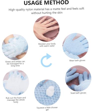 Beaupretty Exfoliating Bath Gloves - 2 Pairs Cotton Shower Towel for Dead Skin Removal & Body Scrub - Women's Exfoliating Gloves - International Shipping Available - Buy Online on GoSupps.com