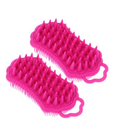 Frcolor 2st scalp-meridian ridge bathing scrubber made of silicone silicone brush massage clerk hairbrush body bathroom tool shower washer for the body hair massage brush washing brush shampoo brush
