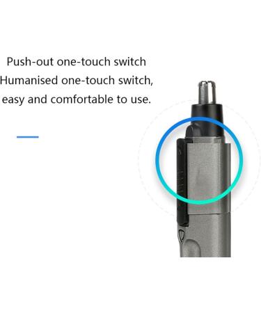 Buy Nose and Ear Hair Trimmer - Rechargeable Hypoallergenic Stainless Steel Easy to Clean Gray | International Shipping Available - Buy Online on GoSupps.com