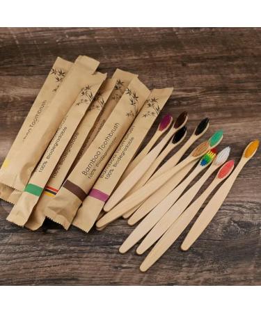 Eco-Friendly Bamboo Toothbrushes - Soft Bristle BPA Free 30/50/100 Pack - Sustainable Oral Care - Buy Online on GoSupps.com