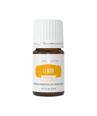 Young Living Lemon Vitality Essential Oil - 100% Pure Food-Grade Citrus Flavor Enhancer - Antioxidant and Immune Support - Culinary and Beverage Flavoring - 5ml
