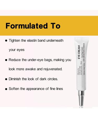 lymznus Caffeine Eye Cream for Dark Circles Under Eye Cream for Puffiness and Bags Eye Cream Anti Aging for Men Women Reduce Wrinkles Fine Lines Suitable for All Skin Types 0.5 fl.oz - Buy Online on GoSupps.com