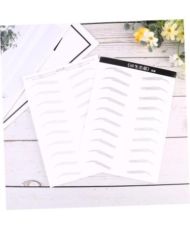 WOONEKY 6 Sheets Pairs Eyebrow Makeup Tools Brow Lamination False Eyebrows Sticker Stickers Eye Brow Black - Buy Online on GoSupps.com