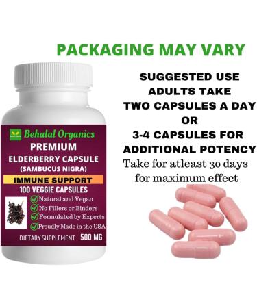 Behalal Organics Elderberry Quick Release Capsules - Buy Online on GoSupps.com