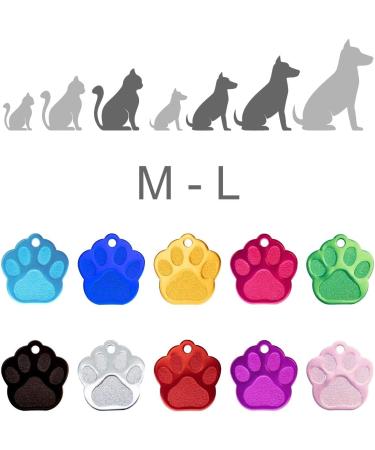 Personalized Dog & Cat Paw Pendant - Custom Engraved Name Collar for Medium to Large Pets | Ibera Gifts (Red) - Buy Online on GoSupps.com
