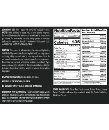 Vegan Protein Powder | 28g Protein | 34 Servings | Zero Sugar | Yellow Pea Isolate | Made in USA | Chocolate Flavor (3 lb - Buy Online on GoSupps.com