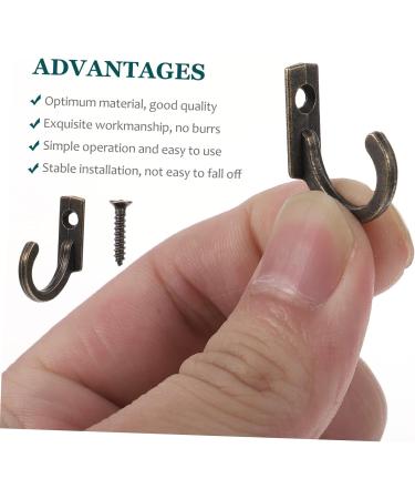 PRETYZOOM 50pcs Hook up Retro Keychain Coat Hooks Wall Hooks for Coats Hanging Hooks Furniture Wall Hanging 2.2X1.7cm Assorted Color - Buy Online on GoSupps.com