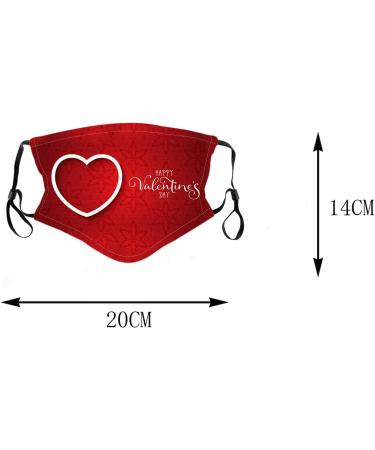 Windproof Activated Carbon mask Valentines Day Baby Cat Holding Heart Shaped Baloons Romantic Love Themed Illustration Vermilion Black Facial decorations for adults - Buy Online on GoSupps.com