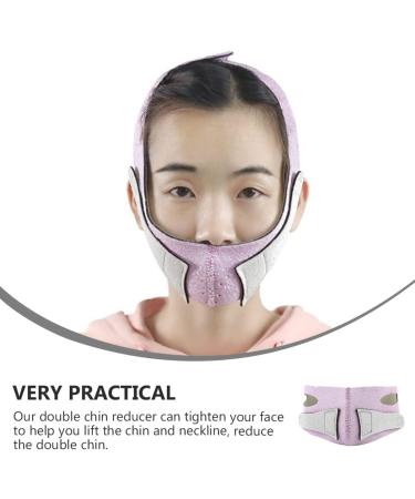 Beaupretty 1pc Up Shaper V- Double V Mask Facial Cheek Reusable Breathable Lose for Chin Lifting Slimming Weight -lifting Device Pain Slimmer Belt Reducer Women Band 56x11.5cm Violet - Buy Online on GoSupps.com