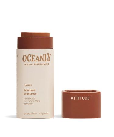 ATTITUDE Oceanly Plastic-Free Lightweight Bronzer Stick Titanium Dioxide-Free EWG Verified Vegan & Cruelty-free Makeup Coffee 0.3 Ounces