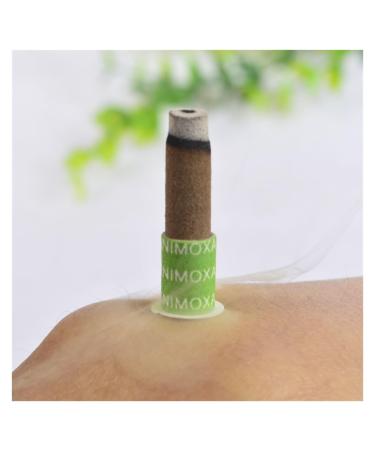 Moxa Tube 180 Pieces Mini Moxa Self Moxibustion Therapy Mini Massage Tube for Moxa Massage Therapy(Color:Slight Smoke)