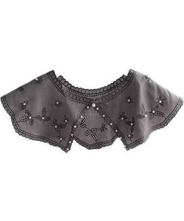 False Collar Women Faux Collar Collar Detachable Collar For Dress Embroidery Collar Lace Collar Sweater Collar Detachable Collars For Women Vintage Coffee - Buy Online on GoSupps.com