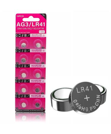 TXY 10pcs/Card AG3 Alkaline Cell Batteries 392A L736 LR41 392 SR41SW CX41 45mAh Long Lasting Button Batteries for Watch Toys Remote