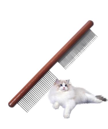 Scalp Comb for Dandruff Removal Stainless Steel Dandruff Removal Comb Dog Flea Comb | Lice Brush Comb with Wood Handle Fine Tooth Dandruff Remover for Home Shops