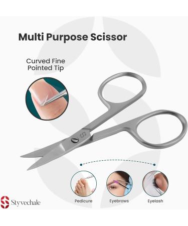 Curved Cuticle Scissors Extra Sharp Scissors for Dead Skin Stainless Steel Manicure Scissors for Men & Women Eyebrows Nose Hair Trimming Beauty Grooming - Buy Online on GoSupps.com